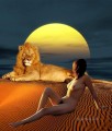 lion and beauty nude original